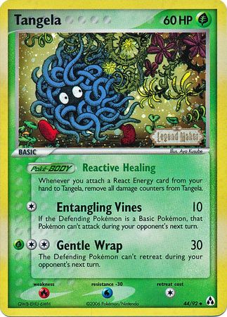 Tangela (44/92) (Stamped) [EX: Legend Maker] | Galactic Gamez