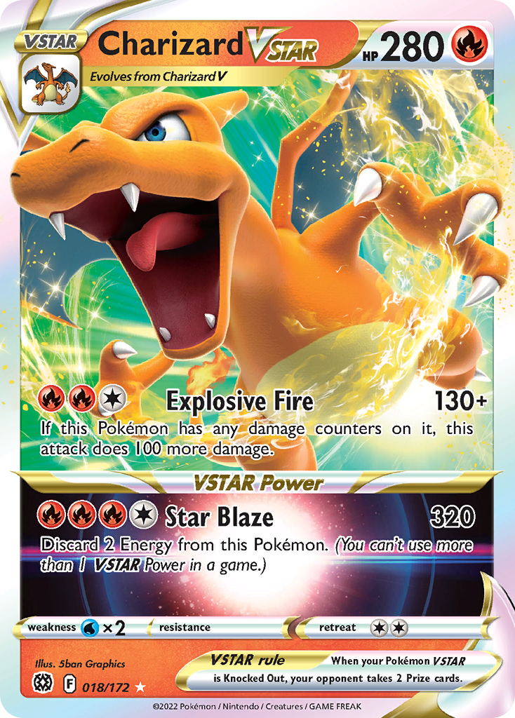 Charizard VSTAR (018/172) (Jumbo Card) [Sword & Shield: Brilliant Stars] | Galactic Gamez