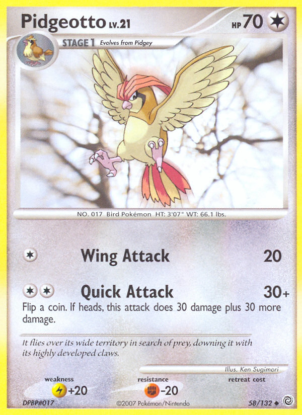 Pidgeotto (58/132) [Diamond & Pearl: Secret Wonders] | Galactic Gamez