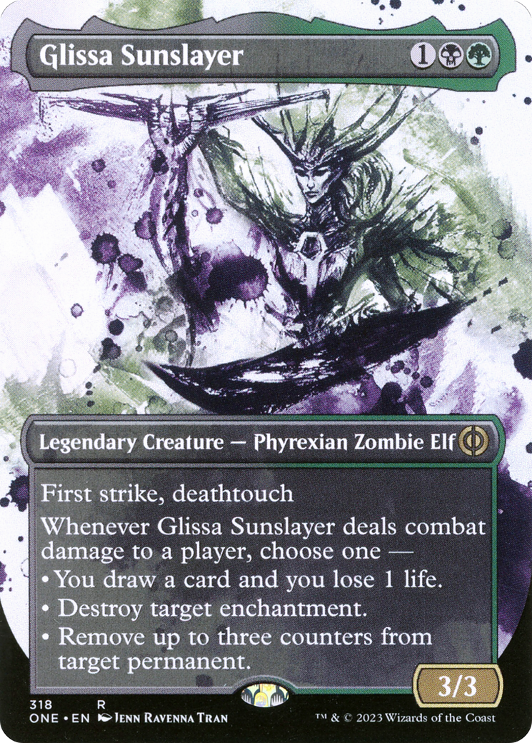 Glissa Sunslayer (Borderless Ichor) [Phyrexia: All Will Be One] | Galactic Gamez