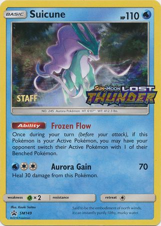 Suicune (SM149) (Staff Prerelease Promo) [Sun & Moon: Black Star Promos] | Galactic Gamez