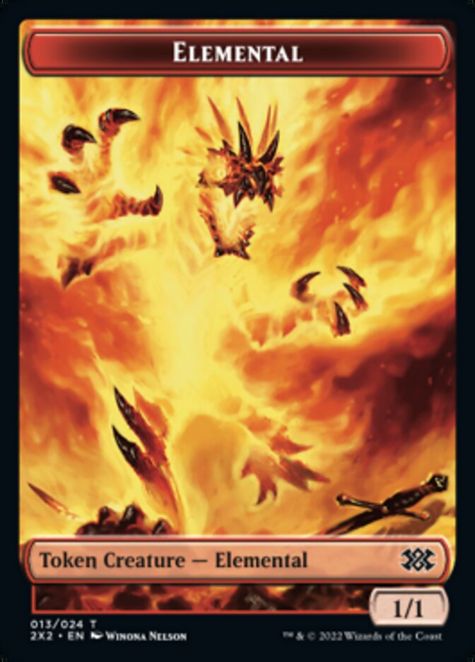 Elemental // Knight Double-sided Token [Double Masters 2022 Tokens] | Galactic Gamez