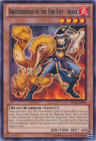 Brotherhood of the Fire Fist - Snake (Blue) [DL18-EN009] Rare | Galactic Gamez