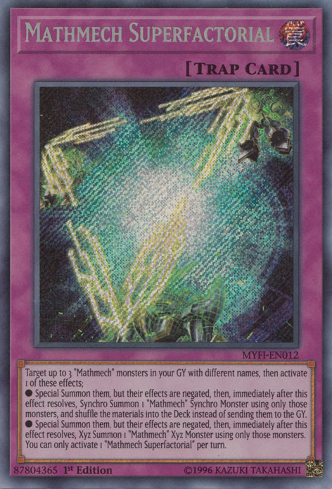 Mathmech Superfactorial [MYFI-EN012] Secret Rare | Galactic Gamez