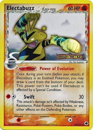 Electabuzz (29/101) (Delta Species) (Stamped) [EX: Dragon Frontiers] | Galactic Gamez