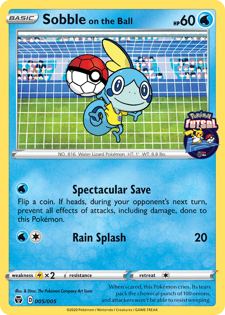 Sobble on the Ball (005/005) [Pokemon Futsal Collection] | Galactic Gamez