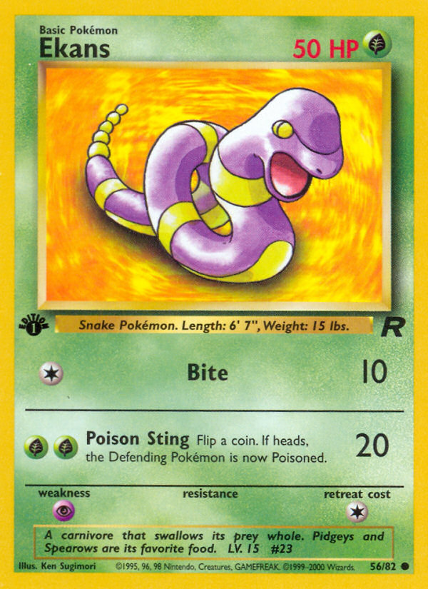 Ekans (56/82) [Team Rocket 1st Edition] | Galactic Gamez