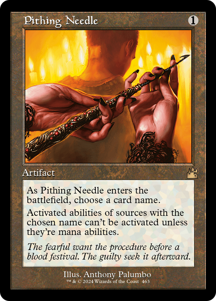Pithing Needle (Retro Frame) [Ravnica Remastered] | Galactic Gamez