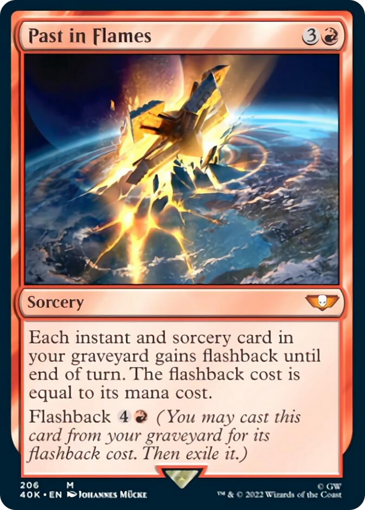 Past in Flames (Surge Foil) [Universes Beyond: Warhammer 40,000] | Galactic Gamez