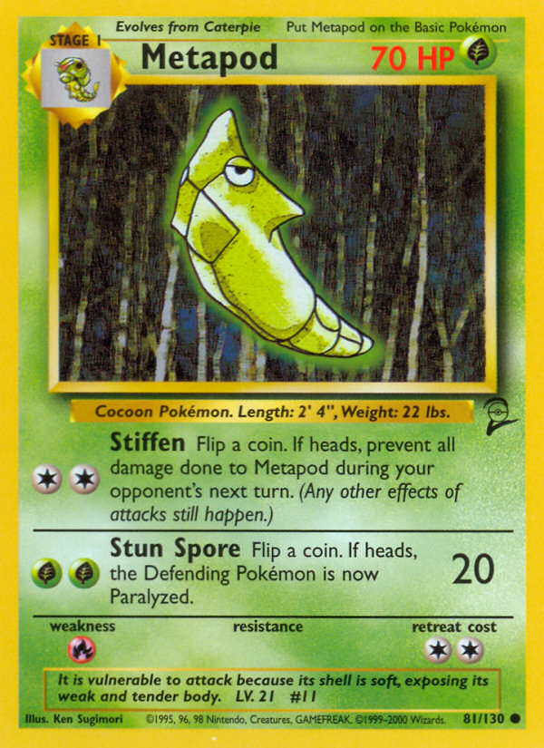 Metapod (81/130) [Base Set 2] | Galactic Gamez