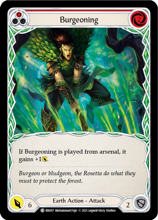 Burgeoning (Red) [BRI017] (Tales of Aria Briar Blitz Deck)  1st Edition Normal | Galactic Gamez