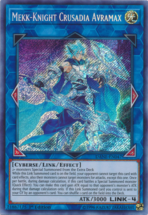 Mekk-Knight Crusadia Avramax [DANE-EN047] Secret Rare | Galactic Gamez