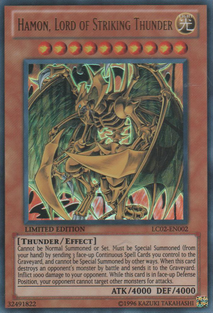 Hamon, Lord of Striking Thunder [LC02-EN002] Ultra Rare | Galactic Gamez