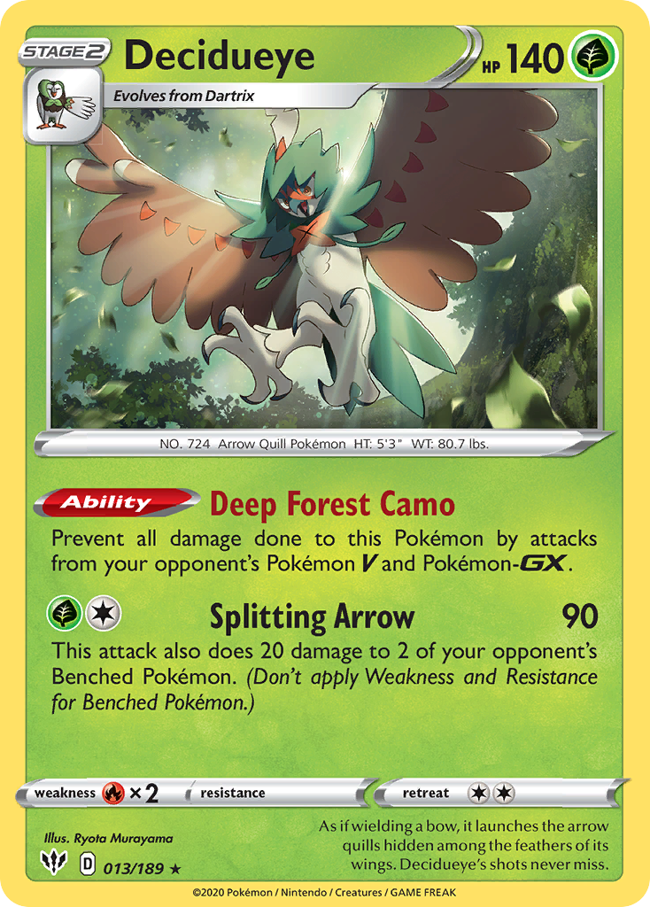 Decidueye (013/189) [Sword & Shield: Darkness Ablaze] | Galactic Gamez