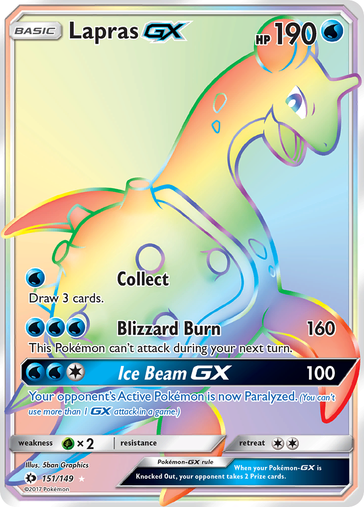 Lapras GX (151/149) [Sun & Moon: Base Set] | Galactic Gamez