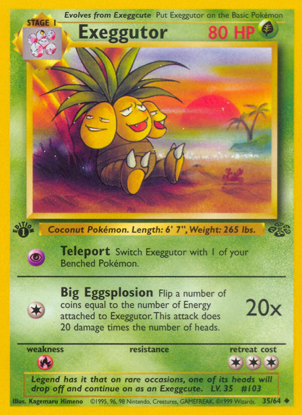 Exeggutor (35/64) [Jungle 1st Edition] | Galactic Gamez