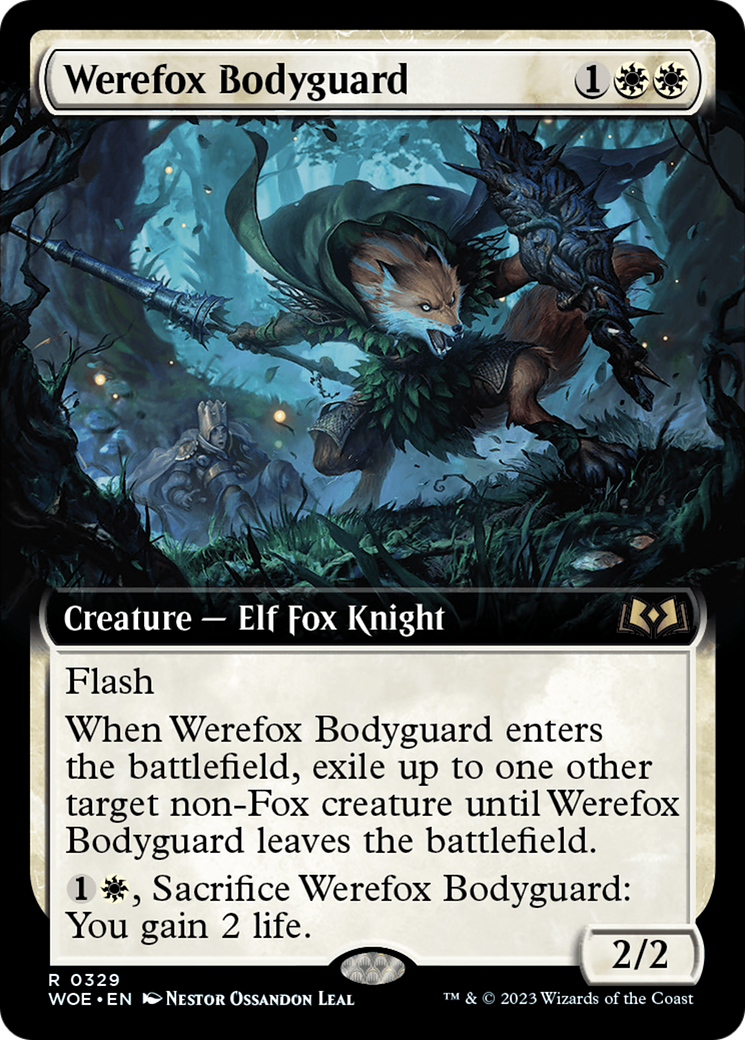 Werefox Bodyguard (Extended Art) [Wilds of Eldraine] | Galactic Gamez