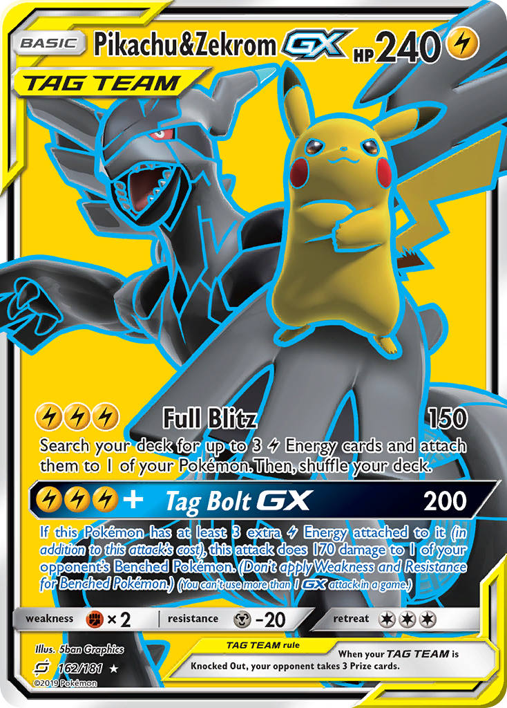 Pikachu & Zekrom GX (162/181) [Sun & Moon: Team Up] | Galactic Gamez