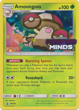 Amoonguss (SM202) (Staff Prerelease Promo) [Sun & Moon: Black Star Promos] | Galactic Gamez