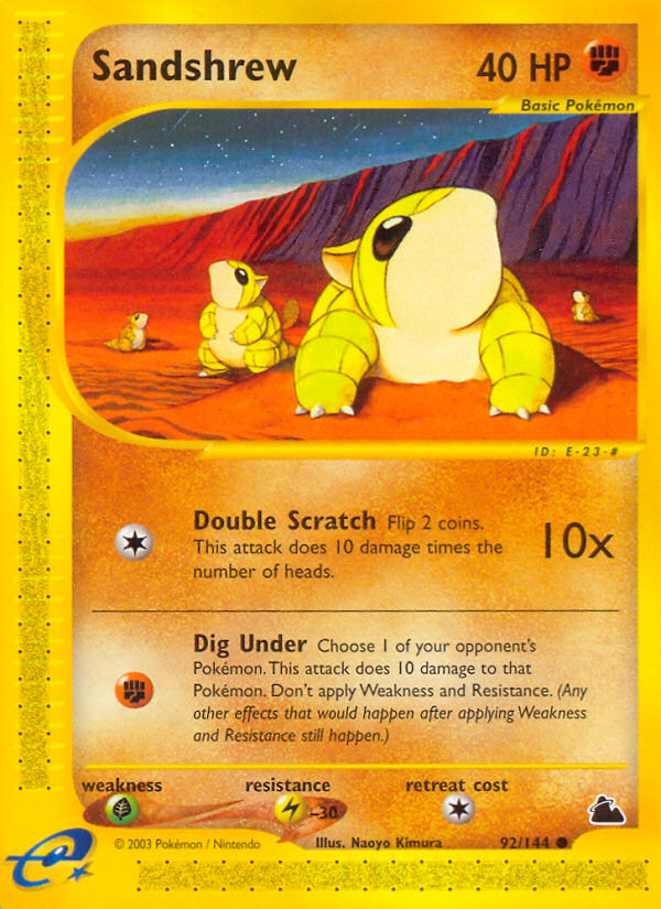 Sandshrew (92/144) [Skyridge] | Galactic Gamez