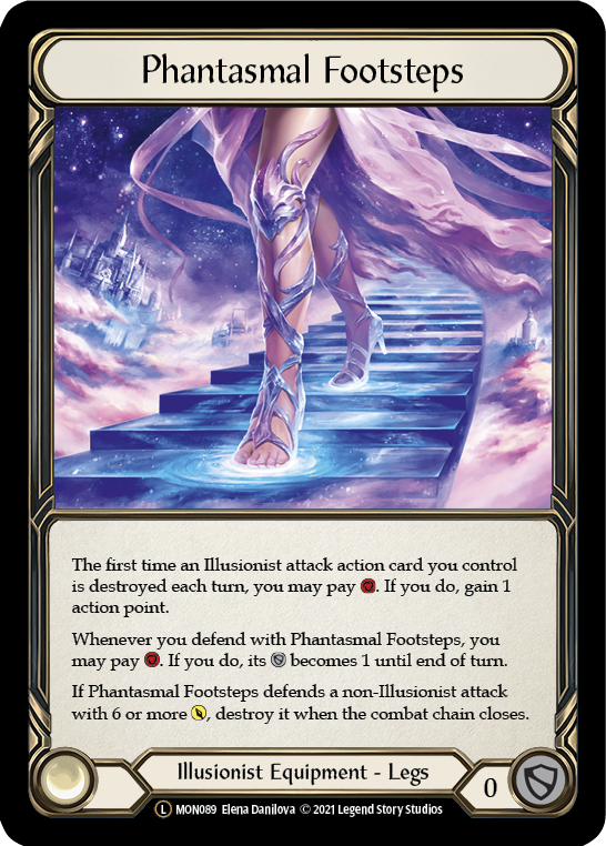 Phantasmal Footsteps (Rainbow Foil) [U-MON089-RF] Unlimited Edition Rainbow Foil | Galactic Gamez