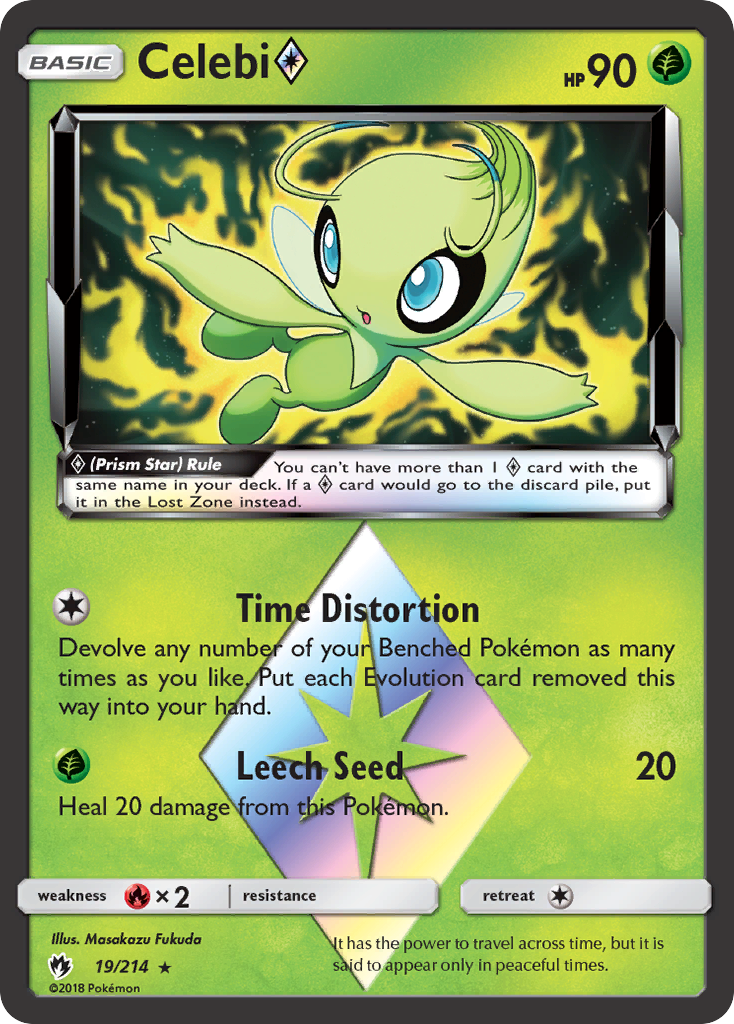 Celebi (19/214) (Prism Star) [Sun & Moon: Lost Thunder] | Galactic Gamez