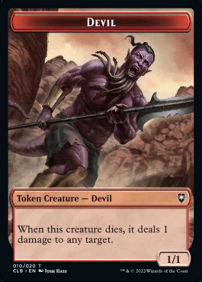 Treasure // Devil Double-sided Token [Commander Legends: Battle for Baldur's Gate Tokens] | Galactic Gamez