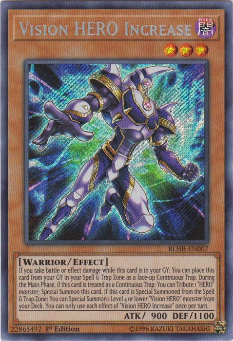 Vision HERO Increase [BLHR-EN007] Secret Rare | Galactic Gamez