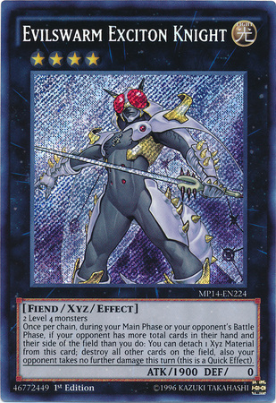 Evilswarm Exciton Knight [MP14-EN224] Secret Rare | Galactic Gamez