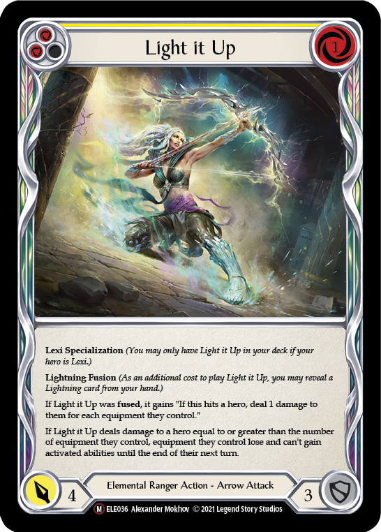 Light it Up [U-ELE036] Unlimited Rainbow Foil | Galactic Gamez