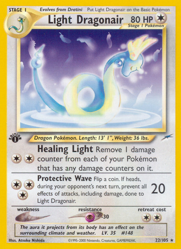 Light Dragonair (22/105) [Neo Destiny 1st Edition] | Galactic Gamez