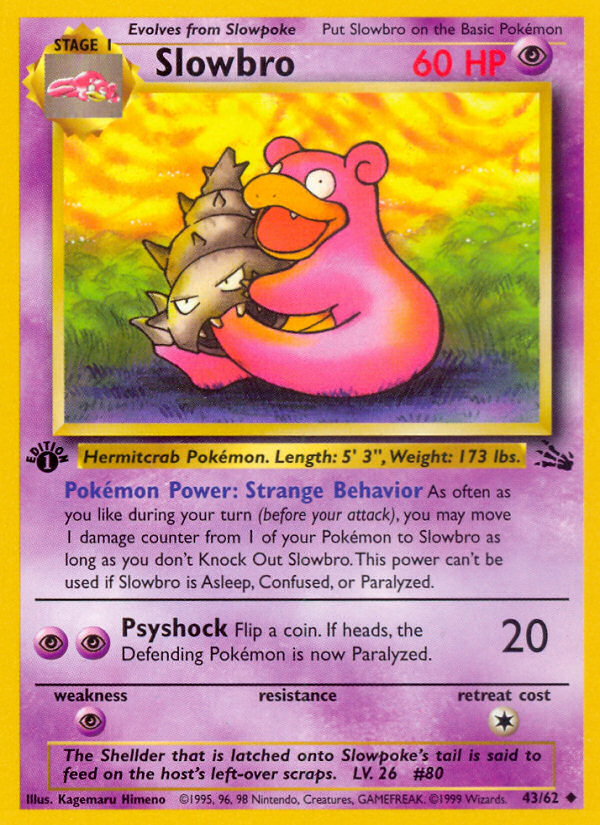 Slowbro (43/62) [Fossil 1st Edition] | Galactic Gamez