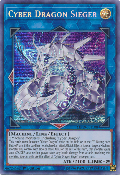 Cyber Dragon Sieger [MP19-EN108] Prismatic Secret Rare | Galactic Gamez