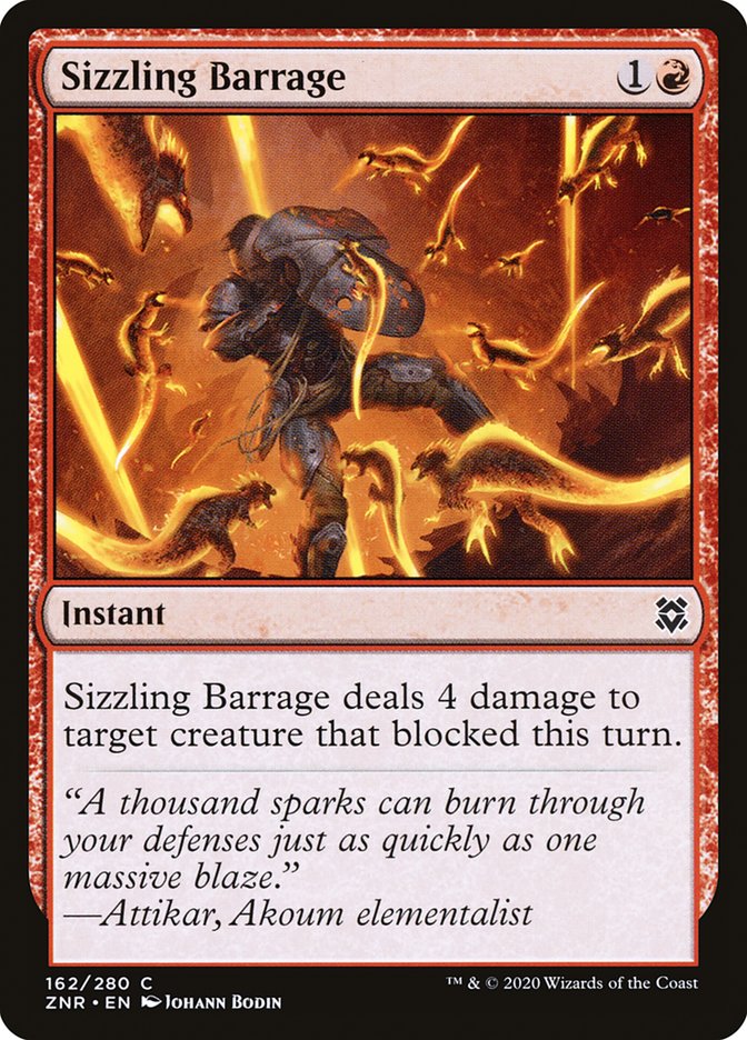 Sizzling Barrage [Zendikar Rising] | Galactic Gamez