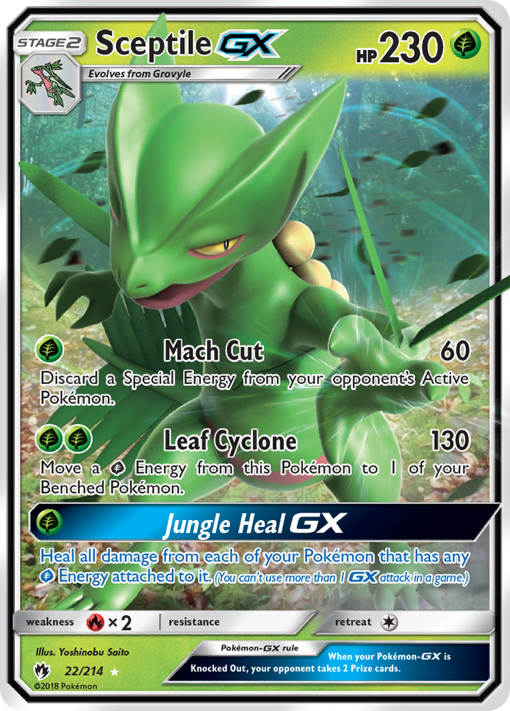 Sceptile GX (22/214) [Sun & Moon: Lost Thunder] | Galactic Gamez