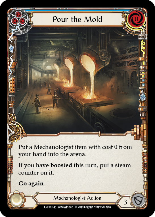 Pour the Mold (Blue) [ARC016-R] 1st Edition Rainbow Foil | Galactic Gamez