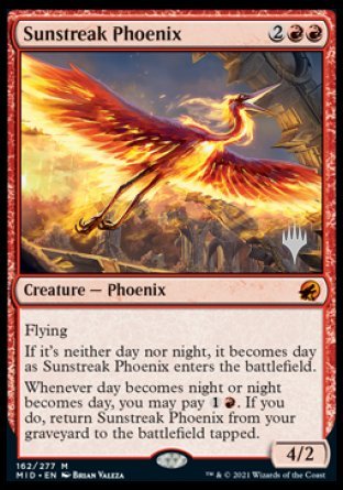 Sunstreak Phoenix (Promo Pack) [Innistrad: Midnight Hunt Promos] | Galactic Gamez