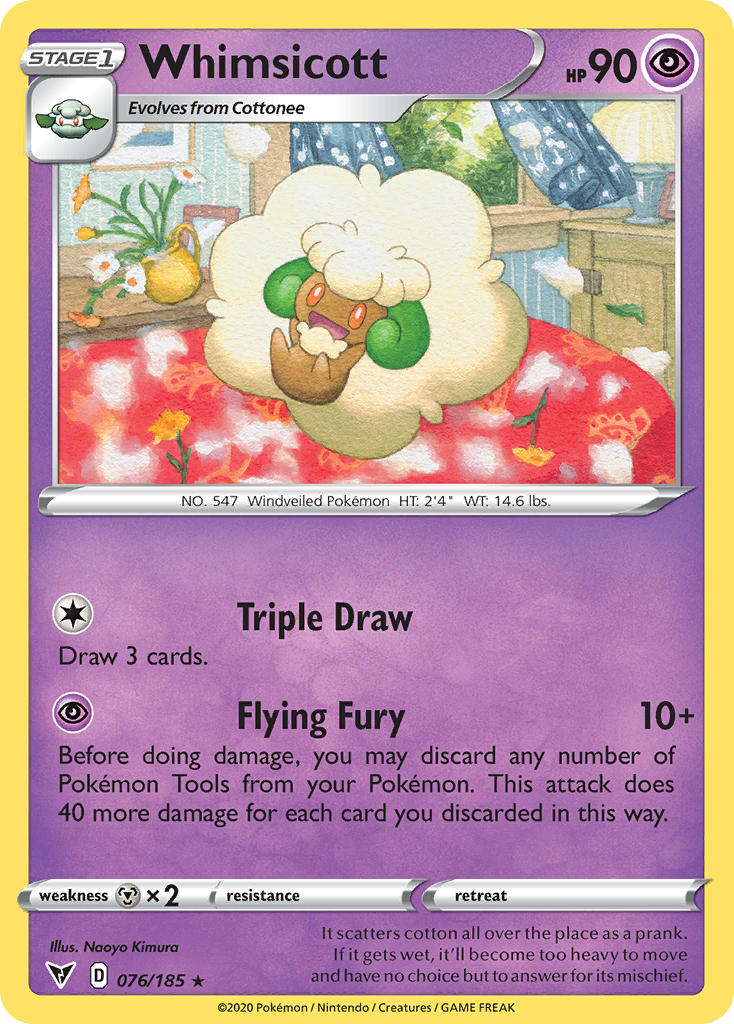 Whimsicott (076/185) [Sword & Shield: Vivid Voltage] | Galactic Gamez