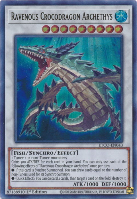 Ravenous Crocodragon Archethys [ETCO-EN043] Ultra Rare | Galactic Gamez