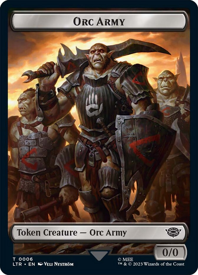 Orc Army Token (06) [The Lord of the Rings: Tales of Middle-Earth Tokens] | Galactic Gamez