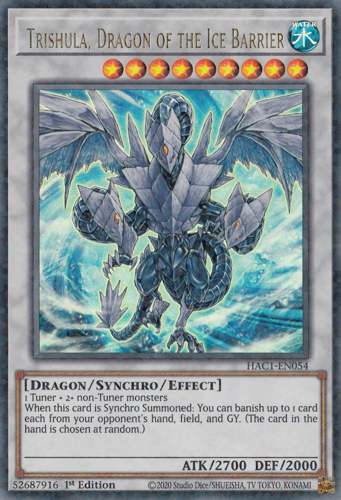Trishula, Dragon of the Ice Barrier (Duel Terminal) [HAC1-EN054] Parallel Rare | Galactic Gamez