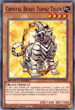 Crystal Beast Topaz Tiger [SGX1-ENF06] Common | Galactic Gamez