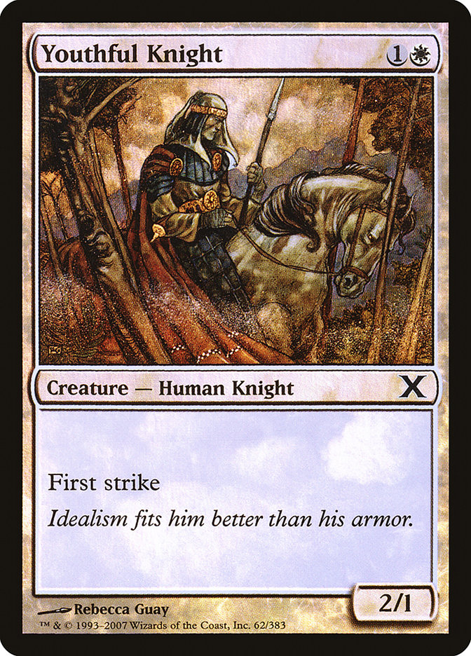 Youthful Knight (Premium Foil) [Tenth Edition] | Galactic Gamez