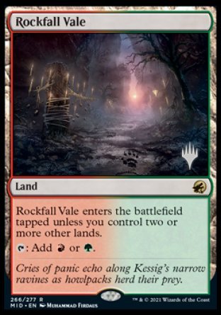 Rockfall Vale (Promo Pack) [Innistrad: Midnight Hunt Promos] | Galactic Gamez