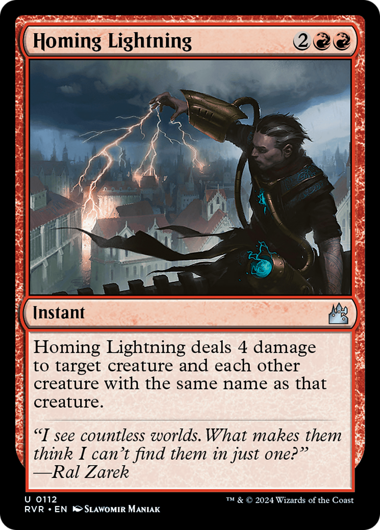 Homing Lightning [Ravnica Remastered] | Galactic Gamez