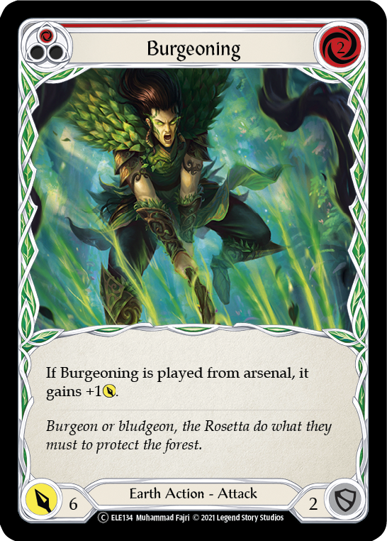 Burgeoning (Red) [U-ELE134] Unlimited Rainbow Foil | Galactic Gamez