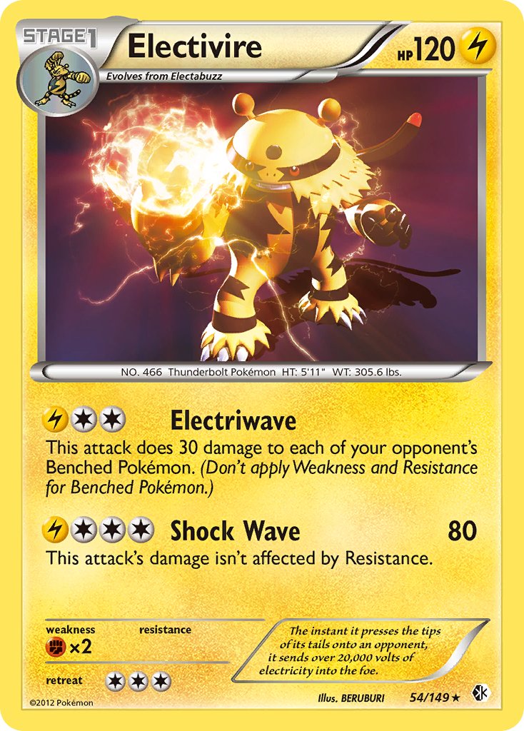 Electivire (54/149) (Cosmos Holo) (Blister Exclusive) [Black & White: Boundaries Crossed] | Galactic Gamez