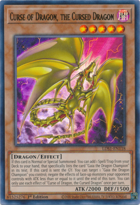 Curse of Dragon, the Cursed Dragon [LDS1-EN118] Ultra Rare | Galactic Gamez