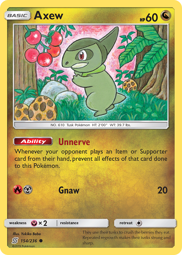 Axew (154/236) [Sun & Moon: Unified Minds] | Galactic Gamez