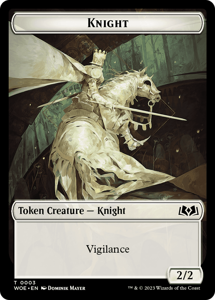 Knight Token [Wilds of Eldraine Tokens] | Galactic Gamez